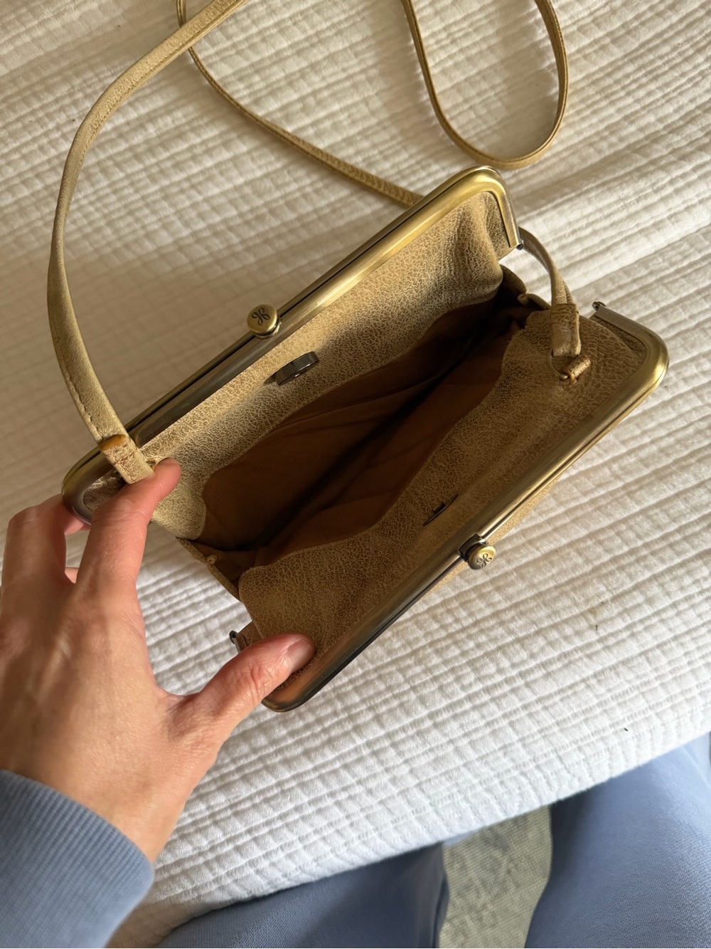 HOBO Lauren Leather Crossbody Bag in Tan - Picture 3 of 5